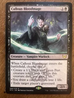 Callous Bloodmage - Strixhaven: School of Mages: #66, MTG Pack Fresh - Image 1