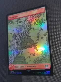 MTG *FOIL FULL ART * Lord Of The Rings MOUNTAIN #278 NM - Image 1