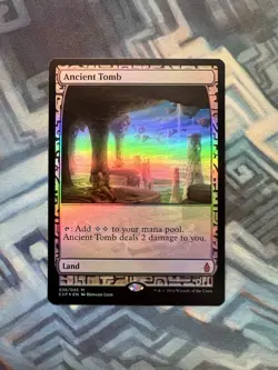 Foil Ancient Tomb EX/LP+ Zendikar Expeditions - Small Indent Please See Photos - Image 1