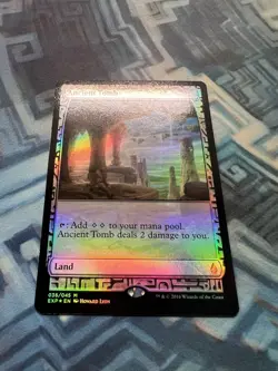 Foil Ancient Tomb EX/LP+ Zendikar Expeditions - Small Indent Please See Photos - Image 2