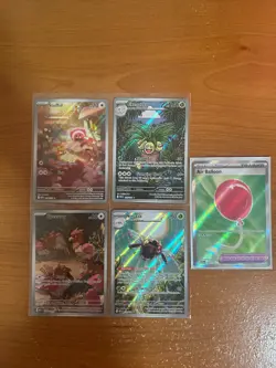 Lot of 5 Pokemon mega evolution illustration cards rare. - Image 1