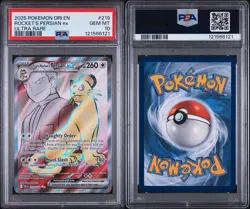 Pokemon TCG Team Rocket's Persian EX Destined Rivals 219/182 PSA 10 GM - Image 3