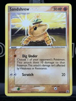 Sandshrew 82/113 Pokemon TCG EX Delta Species Common Regular 2005 NM - Image 3