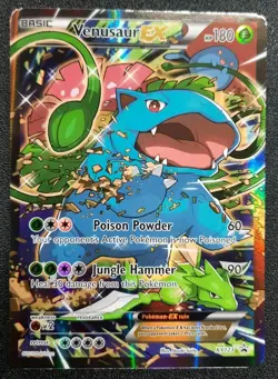 Pokemon TCG Venusaur EX Full Art Holo XY Black Star Promo Heavely Played xy123 - Image 1