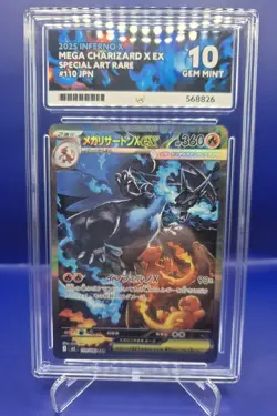 Pokemon TCG Mega Charizard Ex 110 Secret Art Rare ACE 10 Perfect Gem Mint - Image 1