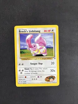 Pokemon TCG Brock's Lickitung Gym Heroes 41/132 Regular Unlimited Uncommon - MP+ - Image 1