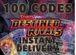 100x Destined Rivals Codes Booster Pokemon TCG Live Pack-INSTANT DELIVERY - Image 1