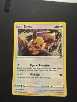 Pokemon TCG ~ Eevee SWSH118 ~ Black Star Promo ~ Faint Holo Bleed ~ English - Image 3