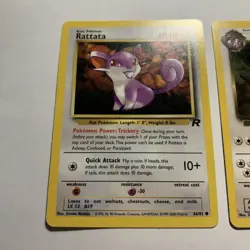 Dark Raticate 51/82 & Rattata 66/82 Team Rocket Pokemon TCG WotC 1999-2000 (D) - Image 2