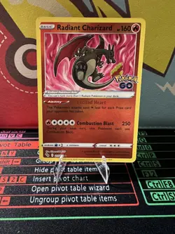 Pokemon TCG - 2022 Radiant Charizard 11/78 - Pokemon GO - Radiant Rare Holo Mint - Image 1