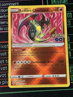 Pokemon TCG - 2022 Radiant Charizard 11/78 - Pokemon GO - Radiant Rare Holo Mint - Image 3