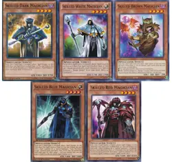Yugioh - Skilled Magician Set Dark Blue Brown White Red NM - Plus Free Holo - Image 1