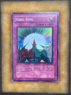 Yugioh Hero Ring GX1-EN003 Super Rare LP - Image 1