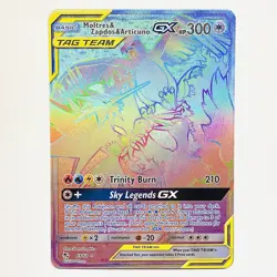 Moltres Zapdos Articuno GX 69/68 Secret Rainbow Rare Hidden Fates Pokemon Card - Image 1