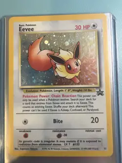 Eevee 11 Holo WOTC Black Star Promo Pokemon Card - Image 1