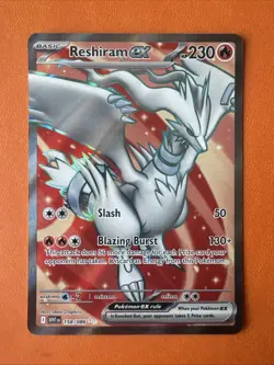 Pokemon TCG Reshiram EX Card HP 230 Blazing Burst Slash 158/086 - Image 1