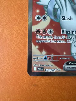 Pokemon TCG Reshiram EX Card HP 230 Blazing Burst Slash 158/086 - Image 5