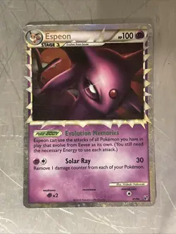 Pokemon Espeon Prime 81/90 Ultra Rare Holo HGSS Undaunted Card - Image 1