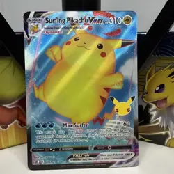 Surfing Pikachu Vmax Celebrations 009/025 Full Art Pokemon Card NM - Image 2