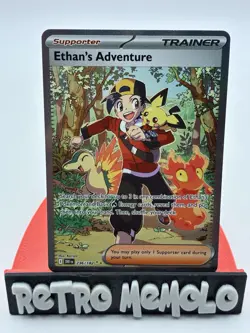 Pokemon Destined Rivals - Ethan's Adventure Full Art Trainer Card - 236/182 Sir - Image 1