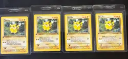 1st Edition Pikachu Non-Holo Pokemon Card 60/64 Jungle Set NEAR MINT - MINT x4 - Image 1