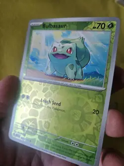 151 Bulbasaur Reverse Holo Pokemon Card NM 001/165 - Image 5