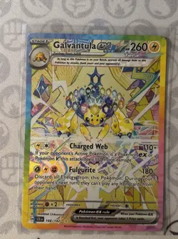 Pokemon Galvantula EX TCG Card Stellar Crown Holo 168/142 Sv07 - Image 1