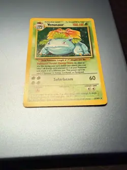 Venusaur Holo Base Set Rare Card 15/102 Unlimited Pokemon TCG - Image 2