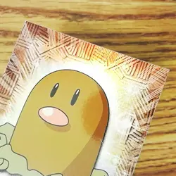 DIGLETT 50 TOPPS Pokemon Rainbow Holo Foil Card - TEXTURED w/Rays - Image 4