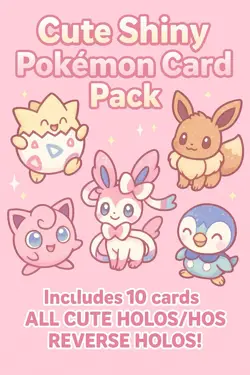 Cute Shiny Pokemon Card Pack (All Holos/Reverse Holos!!) 💖 - Image 1