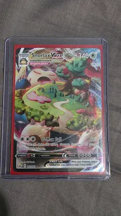 Pokemon TCG Snorlax VMAX Holo Ultra Rare Card 142/202 Sword & Shield - Image 1