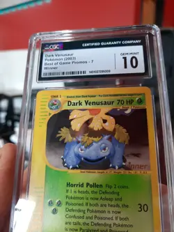 Dark Venusaur Cgc 10 Gem Mint Winner Best Of Game Promo 7 2003 psa Card Pokemon - Image 5