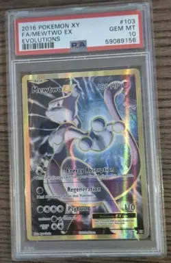 Pokemon TCG XY Evolutions Mewtwo EX Card 103/108 PSA GEM MINT 10 - Image 1