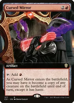 Cursed Mirror - Extended Art Commander 2021 NM MTG - Image 1