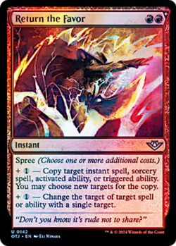 Return the Favor 0142 Foil Outlaws of Thunder Junction MTG Uncommon - Image 1