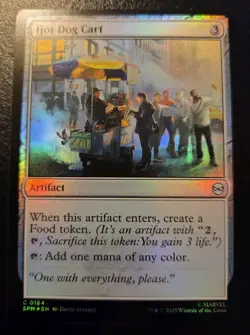 Hot Dog Cart 0164 Foil Common Spider-Man Magic: The Gathering - Image 1