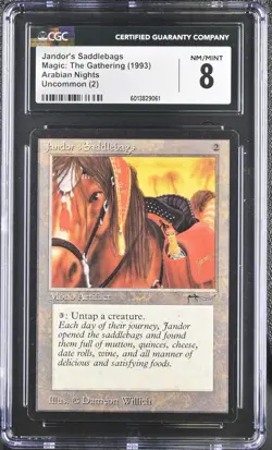 MTG Arabian Nights JANDOR'S SADDLEBAGS CGC 8 (9061) Graded Power LPD - Image 1