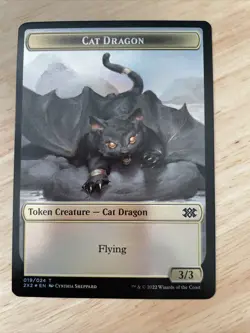 MTG Cat Dragon (019) Eldrazi Scion Token (001) Double Masters 2022 FOIL NM/M - Image 1