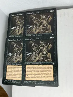 1995 Magic The Gathering Ice Age Dance of the Dead X 4 - Light Play - Image 1