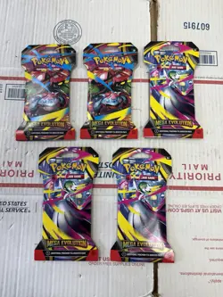 Pokemon TCG (5) Mega Evolutions Sleeved Booster Packs - Lot Of 5 - Image 1