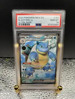 PSA 10 GEM MINT Blastoise EX 151 MEW EN Ultra Rare #184/165 Pokemon - Image 1