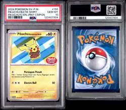 2024 Pokemon Indonesian SV-P Promo #155 Pikachu Batik Shirt PSA 10 - Image 3
