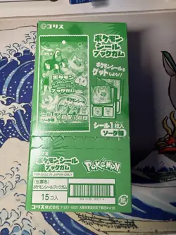 Pokemon Japanese Sticker Book & Soda Gum Ver. 2 Sealed Booster Box 15 Packs - Image 4