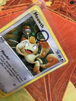 Pokemon TCG Meowth Nintendo Black Star Promo 2003 #013 Holo Rare Rare 🤩 Swirl - Image 1