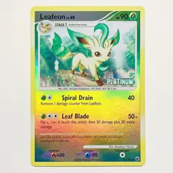 Leafeon 24/100 Reverse Holo Platinum Stamp Majestic Dawn Pokemon 2008 Near-Mint - Image 1