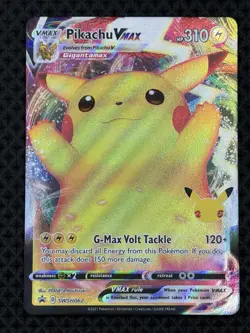 Pikachu VMAX swsh062 Full Art Black Star Promo Pokemon Celebrations - Image 2