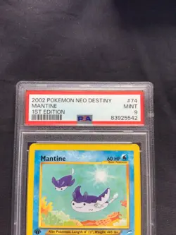Pokemon Cards: 1st Edition Neo Destiny Common: Mantine 74/105: PSA 9 - Image 3