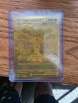 2025 Mega Lucario EX 188/132 Hyper Rare Gold Mega Evolutions Pokemon Card NM - Image 4