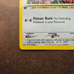 1st Edition Togepi 51/111 Pokemon Neo Genesis Uncommon Card - LP - First Ed - Image 4