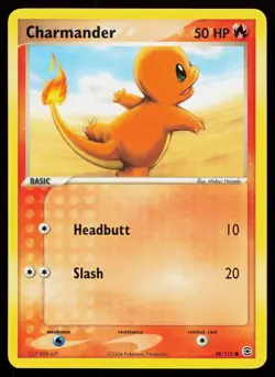 Charmander 58/112 Common FireRed & LeafGreen Pokemon Card - Image 1